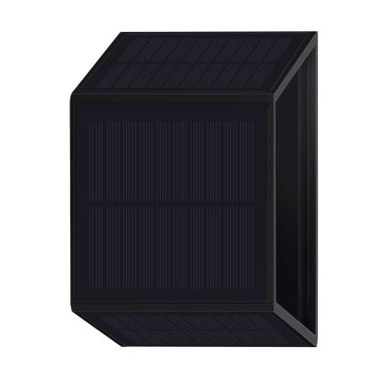 LED-seinäaurinkovalaisin WINGS LED/2W/1300 mAh 3,7V 6000K IP54 musta