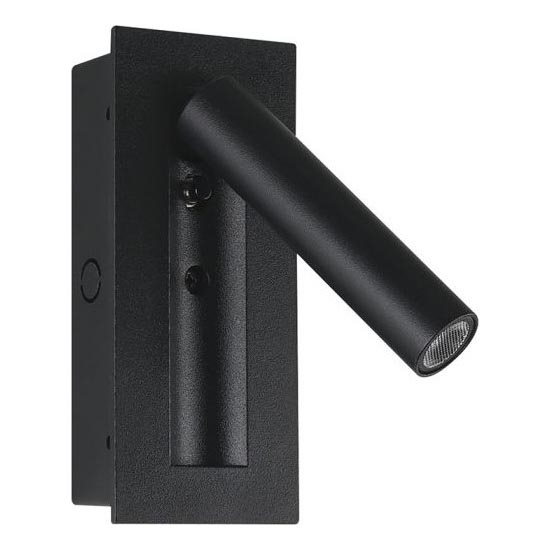 LED-seinäkohdevalaisin LED/2W/230V 3000K musta