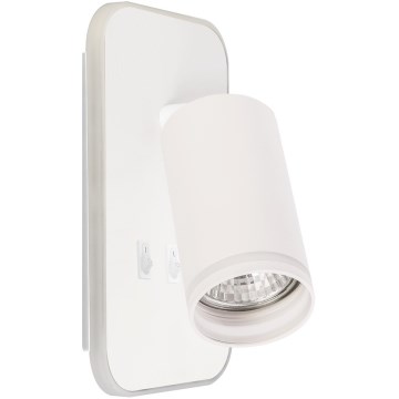 LED-seinäkohdevalaisin PIPE 1xGU10/10W/230V + LED/6W valkoinen