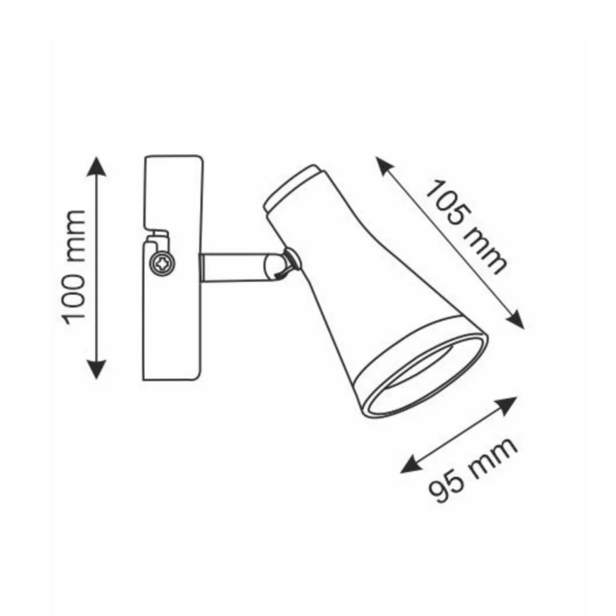 LED-seinäkohdevalo BERG LED/4,2W/230V musta