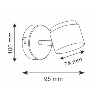 LED-seinäkohdevalo KUBIK LED/4,2W/230V valkoinen