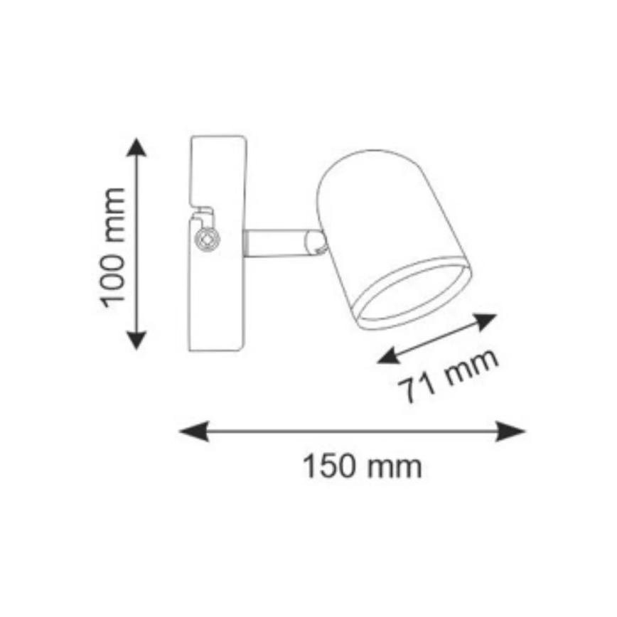 LED-seinäkohdevalo RAWI LED/4,2W/230V musta