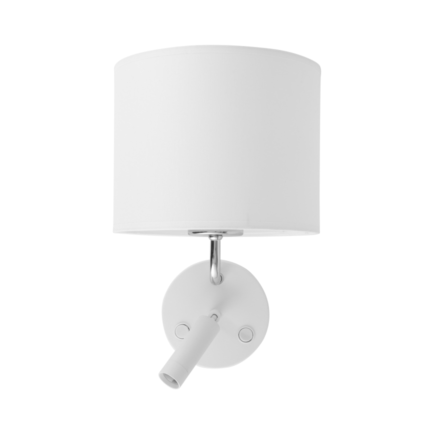 LED Seinälamppu RICHI 1xE27/15W/230V + LED/3W/230V valkoinen