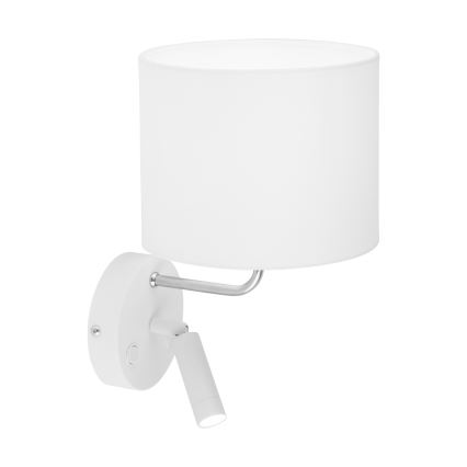 LED Seinälamppu RICHI 1xE27/15W/230V + LED/3W/230V valkoinen