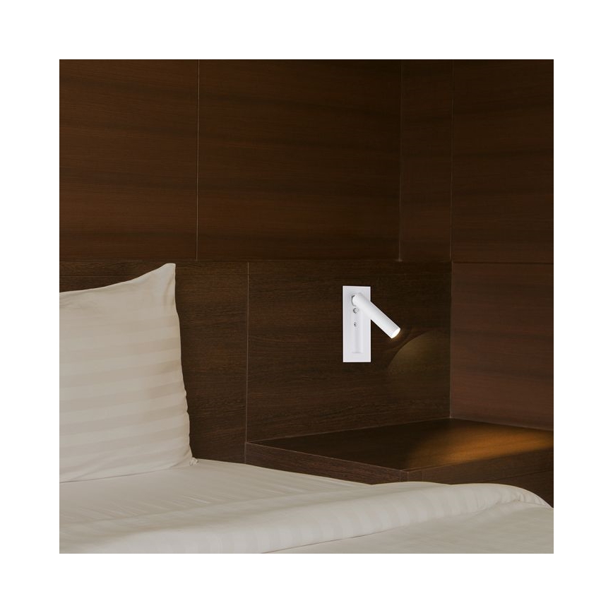 LED-seinäspotti LED/2W/230V 3000K valkoinen