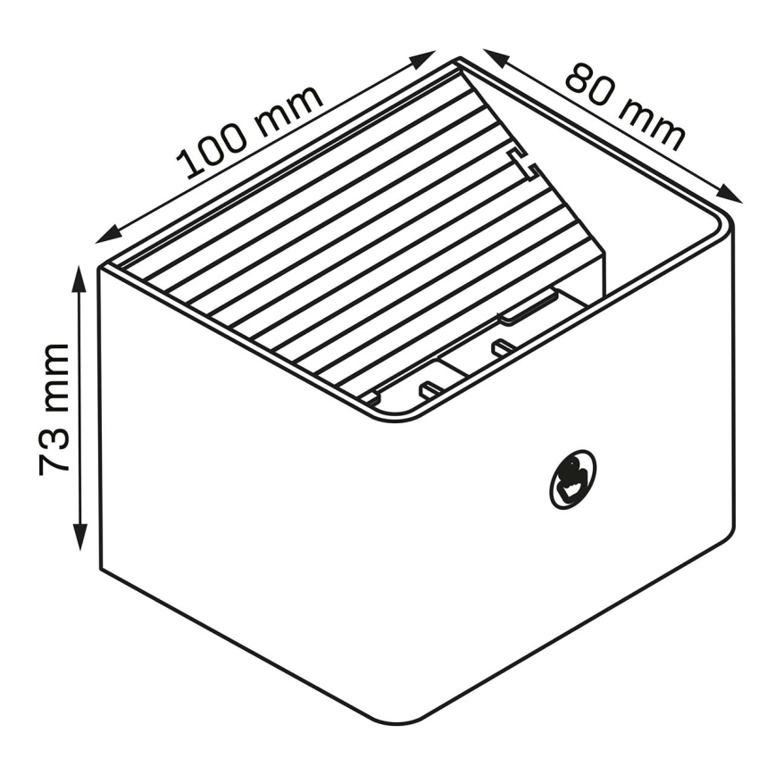 LED Himmennettävä seinä kosketus kevyt anturilla MIRI LED/2,5W/3,7V 3000/4000/6400K 4000 mAh valkoinen