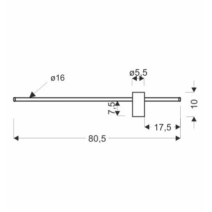 LED Seinävalaisin ARIAN LED/13W/230V musta