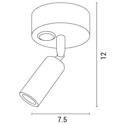 LED-seinävalaisin ARISTON LED/3W/230V 3000K musta