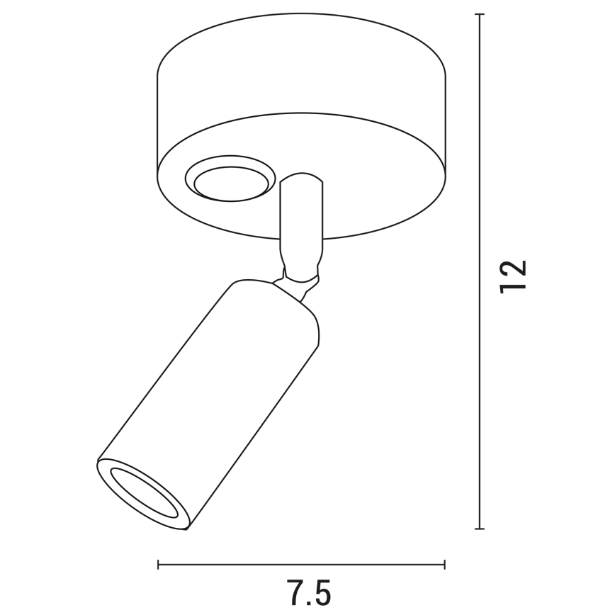 LED-seinävalaisin ARISTON LED/3W/230V 3000K musta