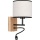 LED-seinävalaisin BOHO 1xE27/25W/230V + LED/1W/230V tammi
