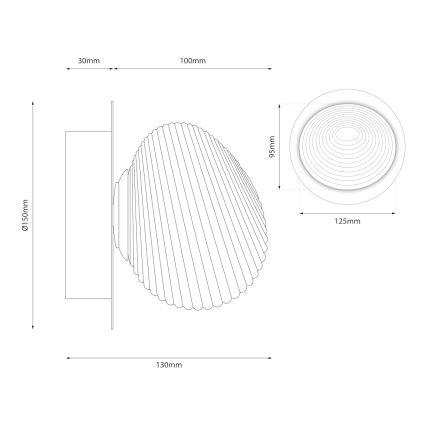 LED-seinävalaisin BOLLA LED/3W/230V kiiltävä kromi