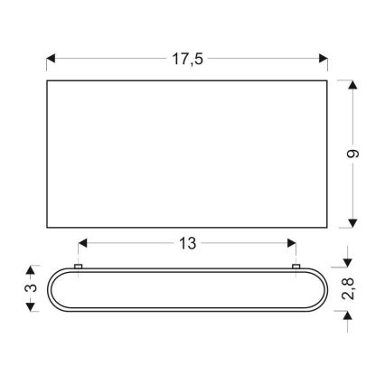 LED-seinävalaisin CARLI 2xLED/10W/230V