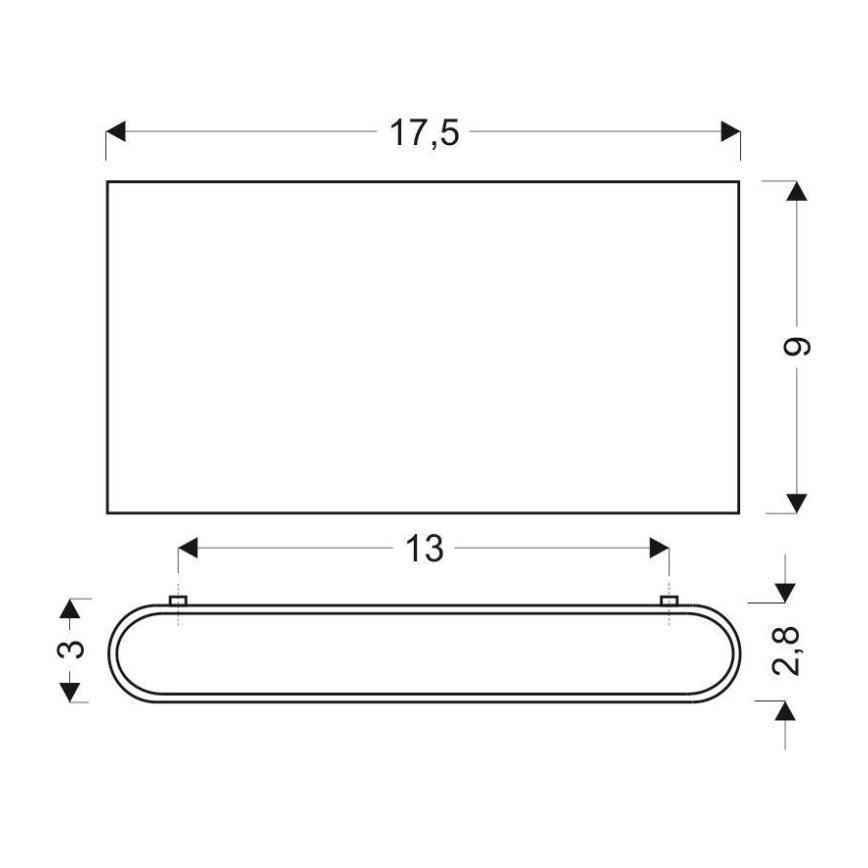 LED-seinävalaisin CARLI 2xLED/10W/230V