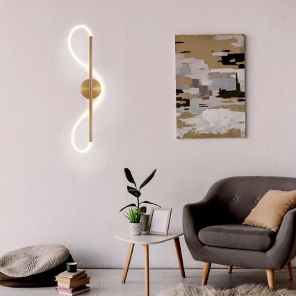 LED-seinävalaisin EMMA LED/19W/230V, kultainen