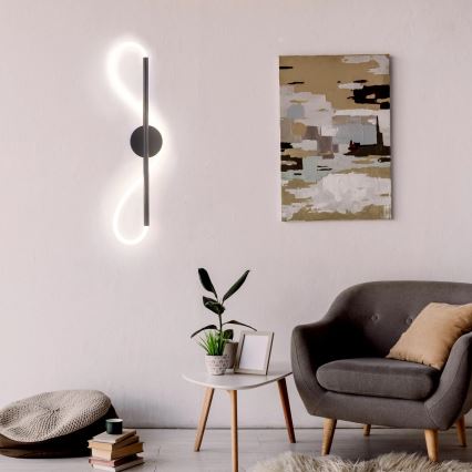 LED-seinävalaisin EMMA LED/19W/230V musta