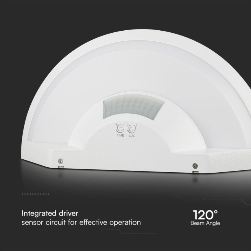 LED-seinävalaisin kylpyhuoneeseen anturilla SAMSUNG CHIP LED/10W/230V 4000K IP54 valkoinen