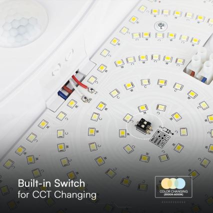 LED-seinävalaisin kylpyhuoneeseen anturilla SAMSUNG CHIP LED/15W/230V 3000/4000/6000K IP44 valkoinen
