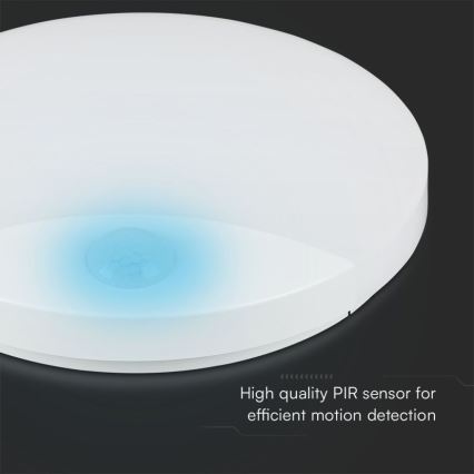 LED-seinävalaisin kylpyhuoneeseen anturilla SAMSUNG CHIP LED/15W/230V 3000/4000/6000K IP44 valkoinen
