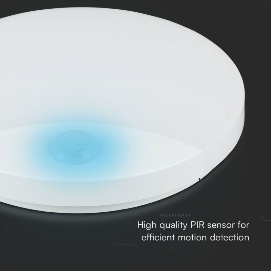 LED-seinävalaisin kylpyhuoneeseen anturilla SAMSUNG CHIP LED/15W/230V 3000/4000/6000K IP44 valkoinen
