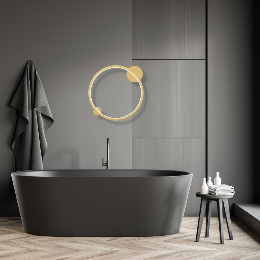 LED-seinävalaisin kylpyhuoneeseen SATURNO LED/25W/230V halk. 50 cm IP44 kulta