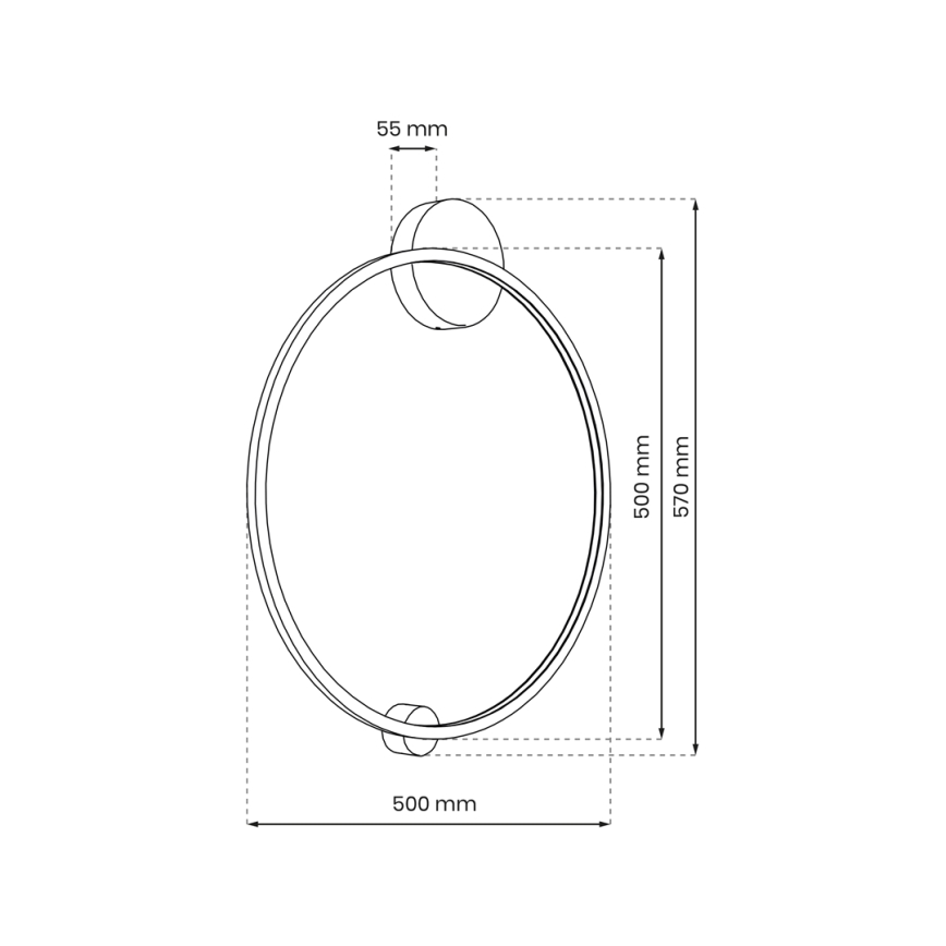 LED-seinävalaisin kylpyhuoneeseen SATURNO LED/25W/230V halk. 50 cm IP44 kulta