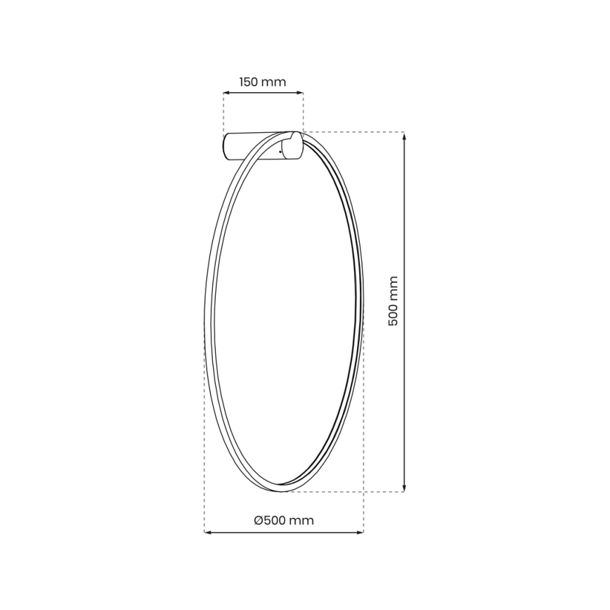 LED-seinävalaisin kylpyhuoneeseen SATURNO LED/25W/230V halk. 50 cm IP44 kulta