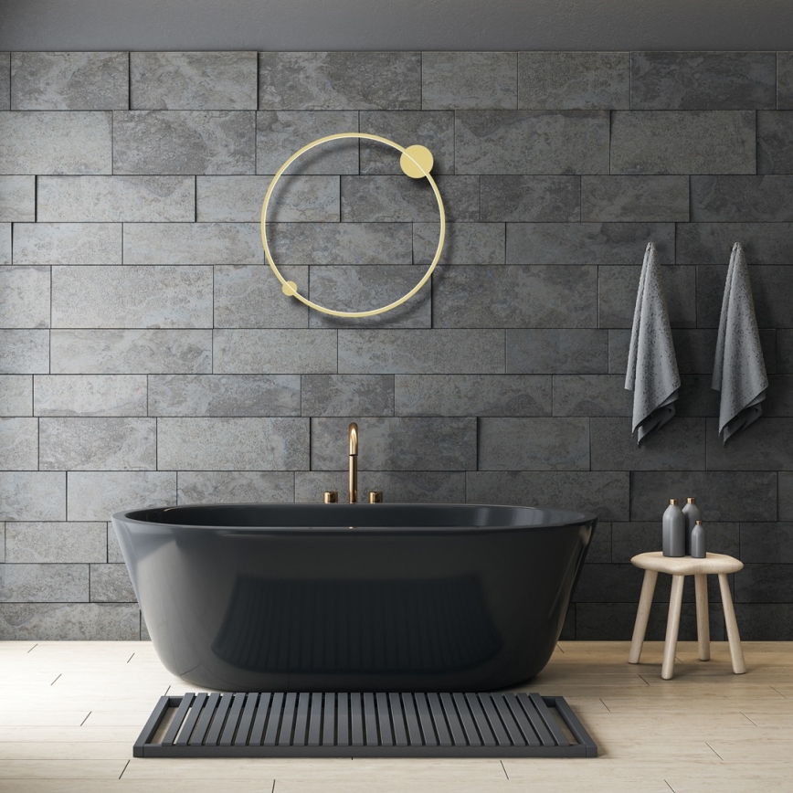 LED-seinävalaisin kylpyhuoneeseen SATURNO LED/46W/230V halk. 80 cm IP44 kulta