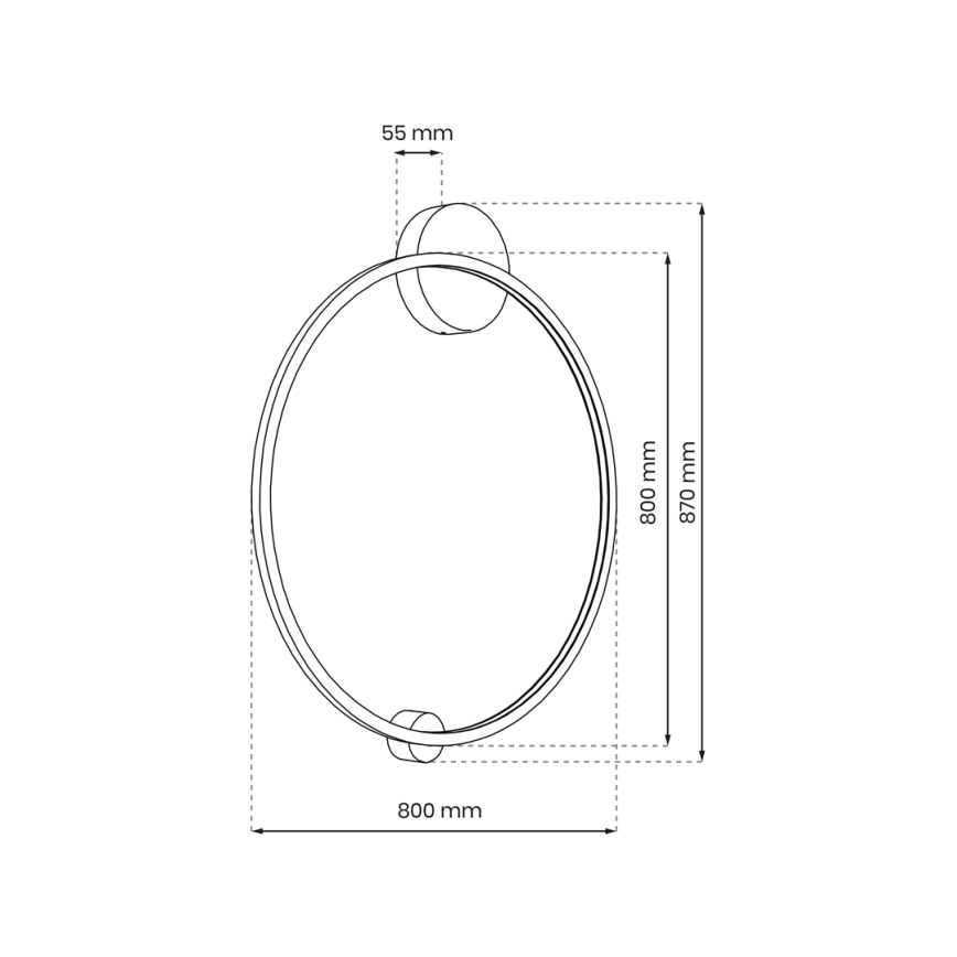 LED-seinävalaisin kylpyhuoneeseen SATURNO LED/46W/230V halk. 80 cm IP44 kulta