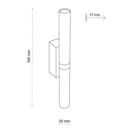 LED-seinävalaisin LAGOS 2xG9/3W/230V 4000K musta/kulta