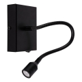 LED-seinävalaisin LECTOR LED/2,5W/230V musta