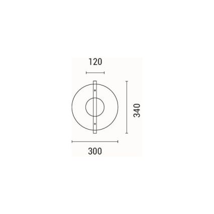 LED-seinävalaisin LED/10W/230V 3000K