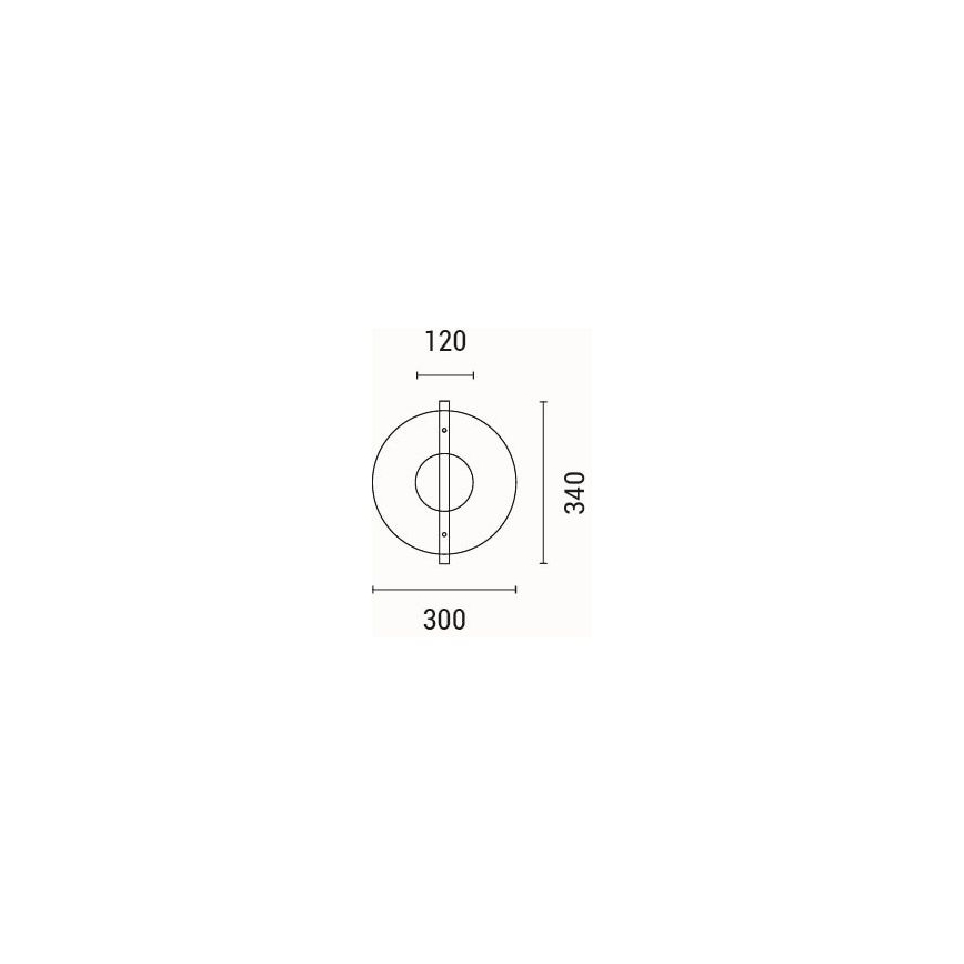 LED-seinävalaisin LED/10W/230V 3000K