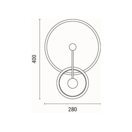 LED-seinävalaisin LED/15W/230V 3000K