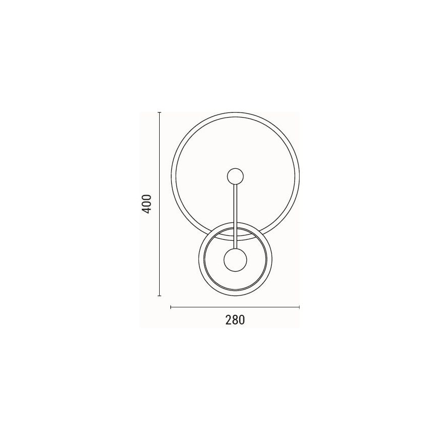 LED-seinävalaisin LED/15W/230V 3000K