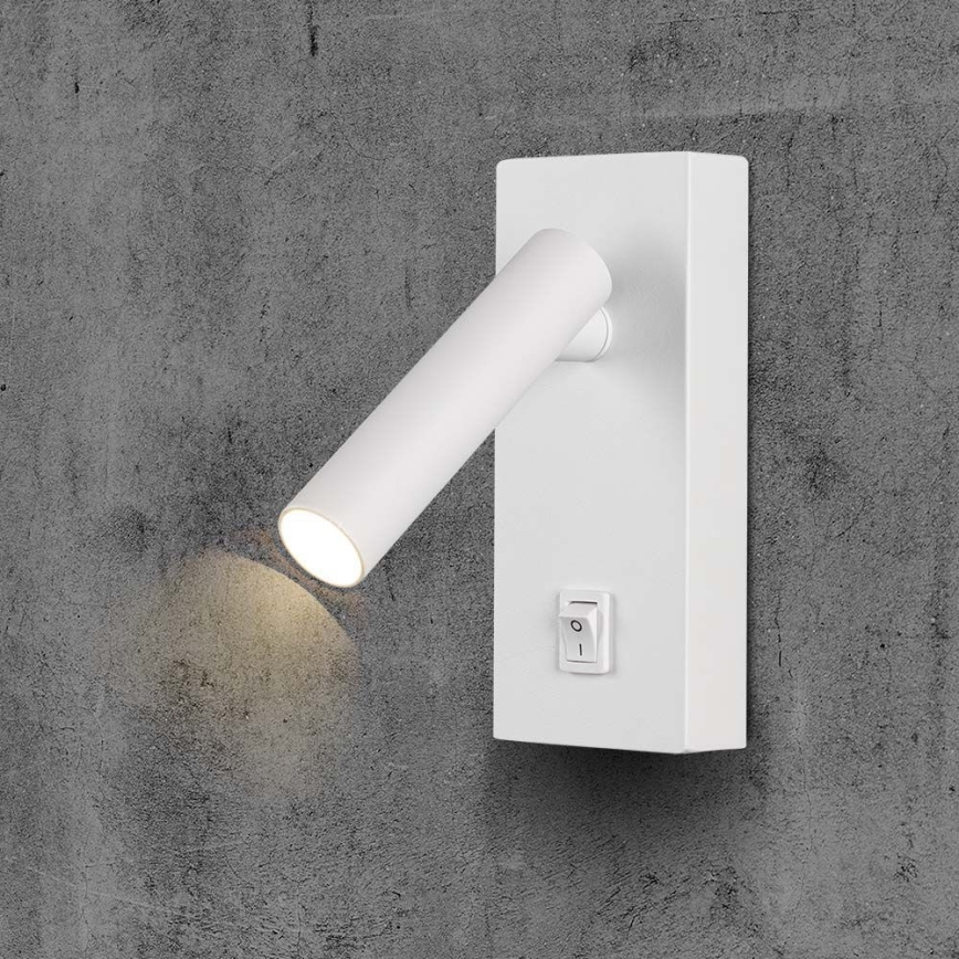 LED-seinävalaisin kytkimellä LED/2W/230V 3000K valkoinen