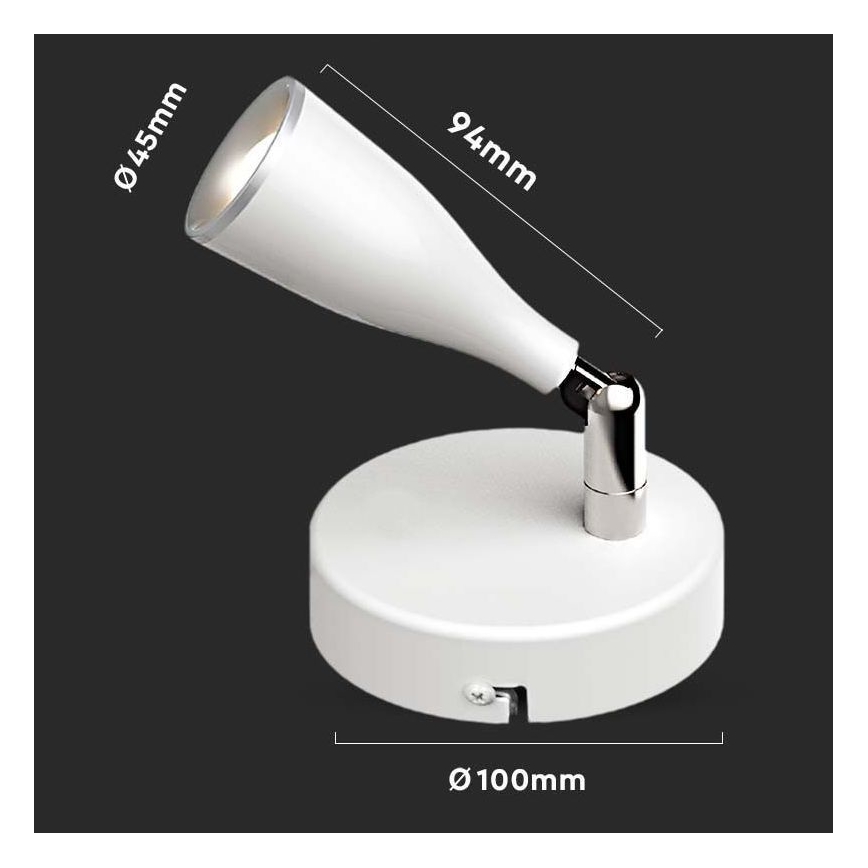 LED Seinävalaisin LED/4,5W/230V 4000K valkoinen