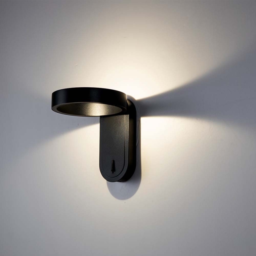 LED-seinävalaisin LED/5W/230V 3000K/4000K musta