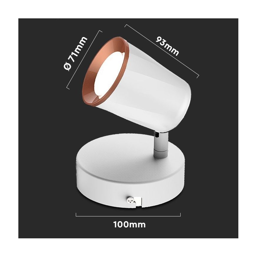 LED Seinävalaisin LED/5W/230V 4000K valkoinen