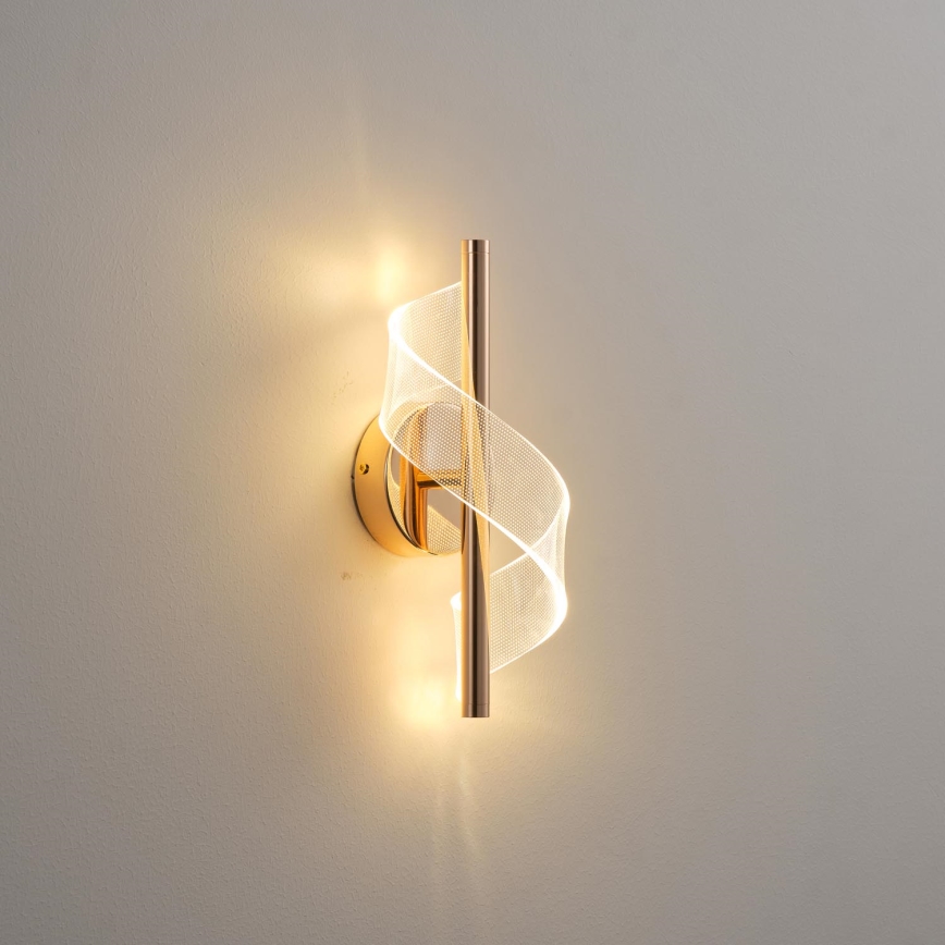 LED-seinävalaisin LED/8W/230V 3000K kulta