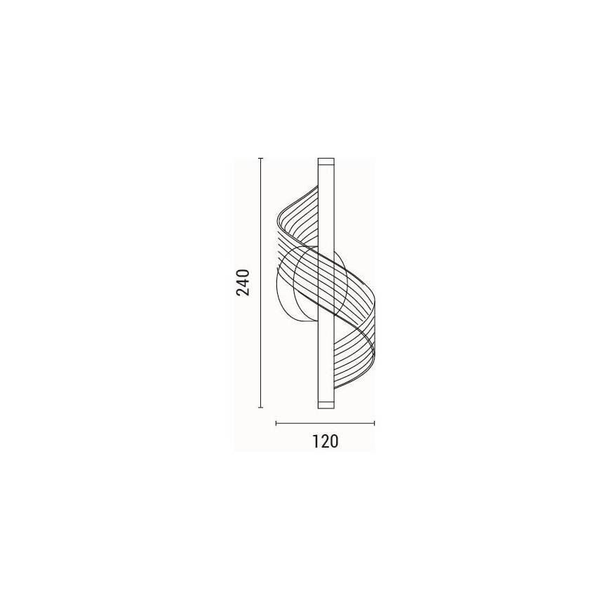 LED-seinävalaisin LED/8W/230V 3000K kulta