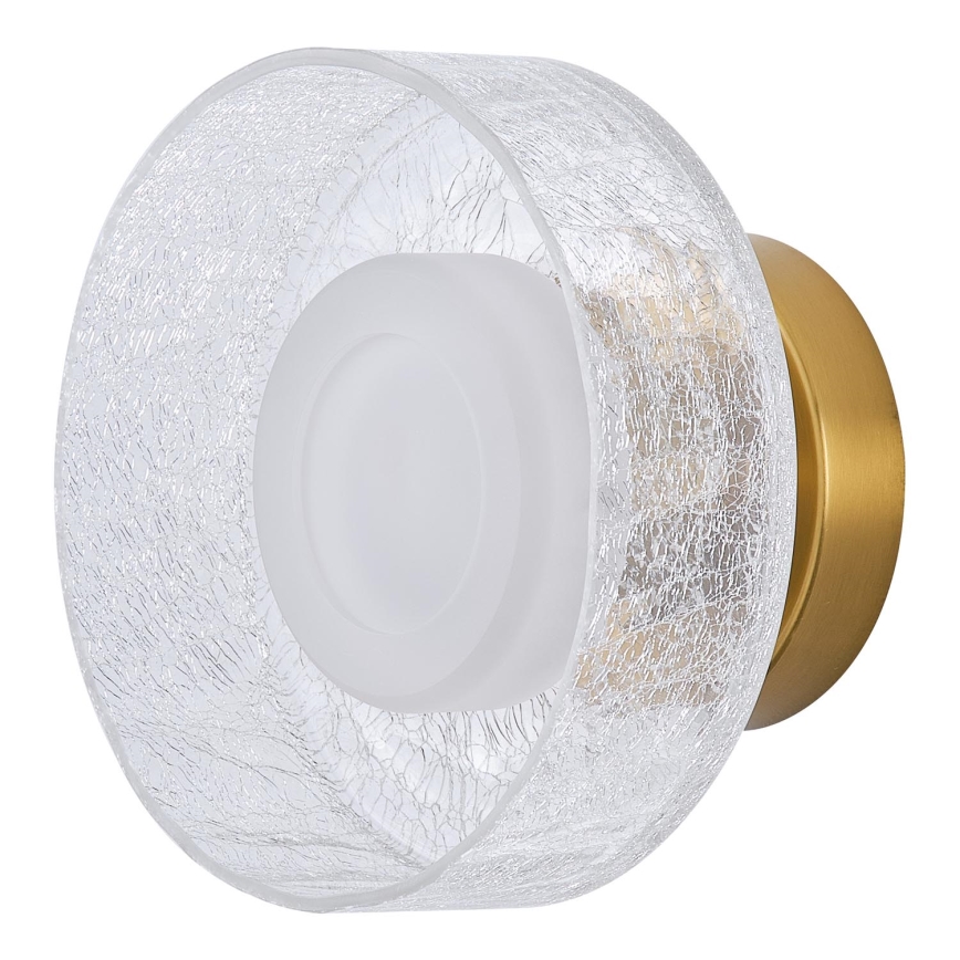 LED-seinävalaisin LED/8W/230V 3000K kulta/läpinäkyvä