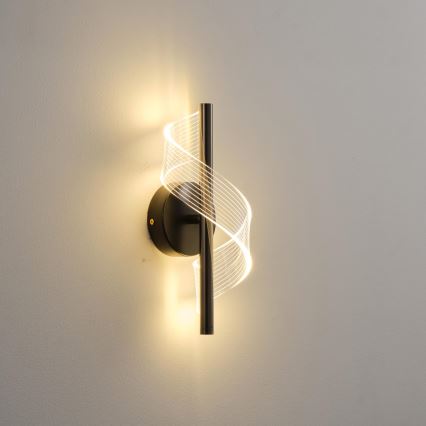 LED-seinävalaisin LED/8W/230V 3000K musta
