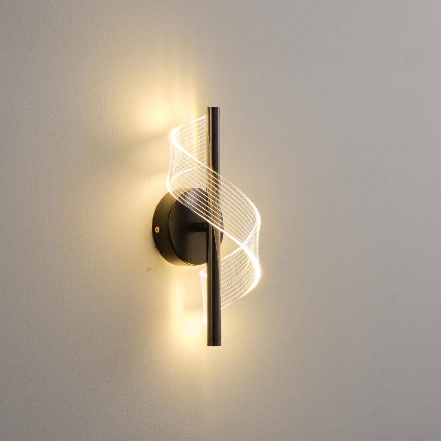 LED-seinävalaisin LED/8W/230V 3000K musta