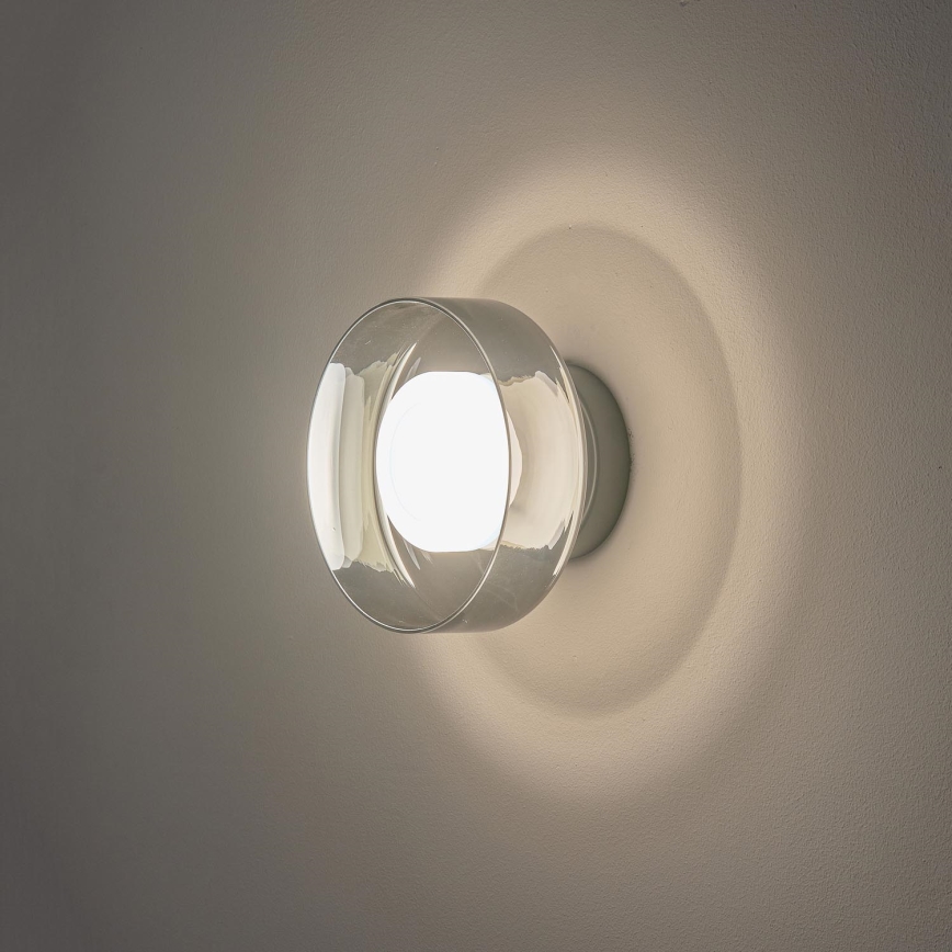 LED-seinävalaisin LED/8W/230V 3000K musta/savuinen