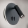 LED-seinävalaisin LENNY LED/6W/230V + LED/3W musta