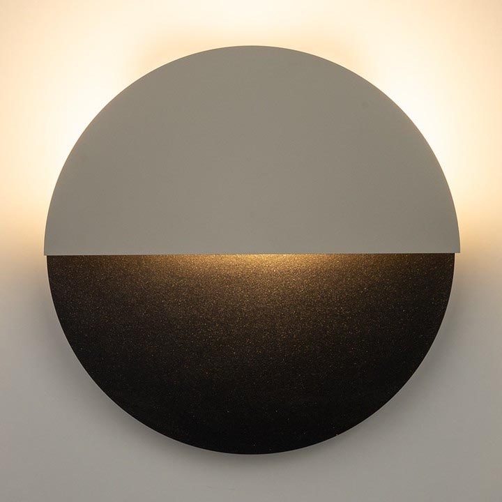 LED-seinävalaisin LUNA LED/7W/230V halkaisija 26 cm musta/beige
