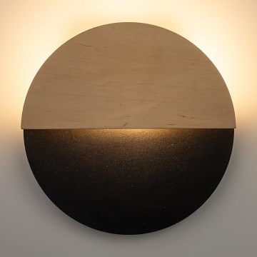 LED-seinävalaisin LUNA LED/7W/230V halkaisija 26 cm musta/beige