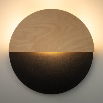 LED-seinävalaisin LUNA LED/7W/230V halkaisija 36 cm musta/beige
