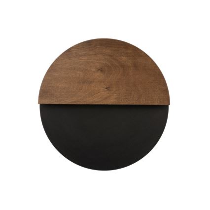 LED-seinävalaisin LUNA LED/7W/230V halkaisija 36 cm musta/ruskea