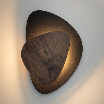 LED-seinävalaisin PEDRA LED/7W/230V musta/ruskea